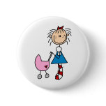 Annie With Baby Carriage Button
