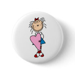 Annie With Huge Heart Button