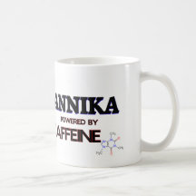 Annika powered by caffeine coffee mug