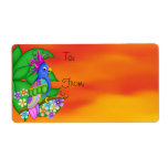 Annika Tropical Bird Gift Tag Labels