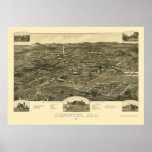 Anniston, AL Panoramic Map - 1887 Poster