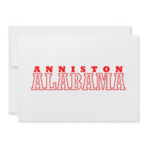 Anniston, Alabama City Design Personalized Announcement