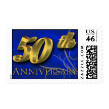 Anniversary 50th Golden Wedding Stamp