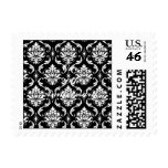 Anniversary Black & White Damask Postage