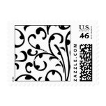 Anniversary Black & White Damask Postage postage