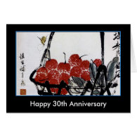 Anniversary, chinese painting greeting card
