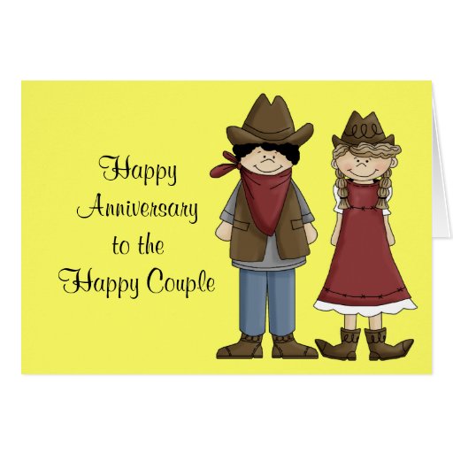 Anniversary Congratulations Cartoon Couple Card