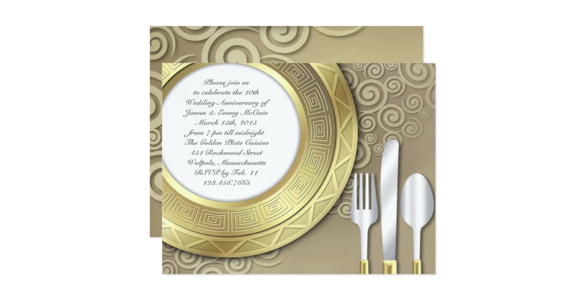 Anniversary / Dinner Formal Invitation | Zazzle