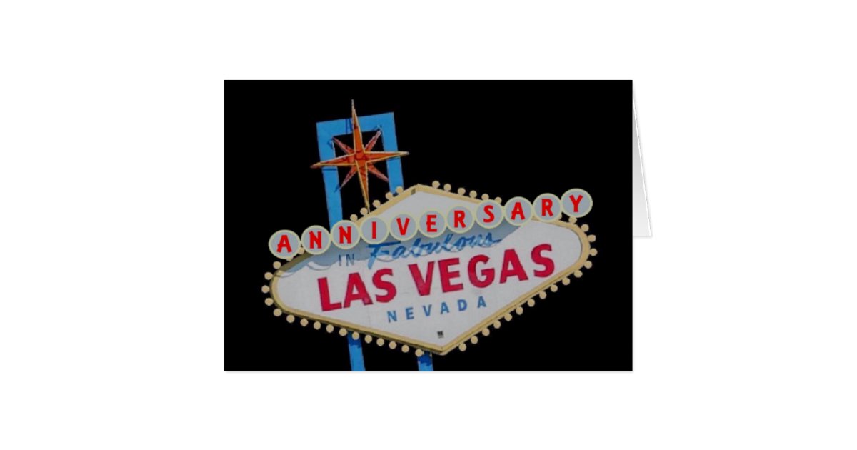ANNIVERSARY In Fabulous Las Vegas Card Zazzle
