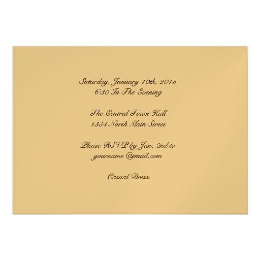 Anniversary Party Classic Invitation 50th Golden