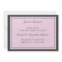 Anniversary Party Classic Invitation Blush Pink