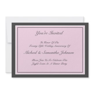 Anniversary Party Classic Invitation Blush Pink invitation