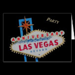 ANNIVERSARY Party In Las Vegas Card cards