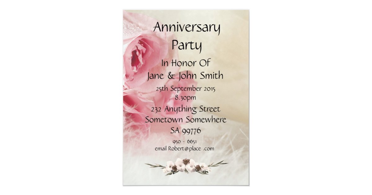 Anniversary party invitation for 35 years | Zazzle