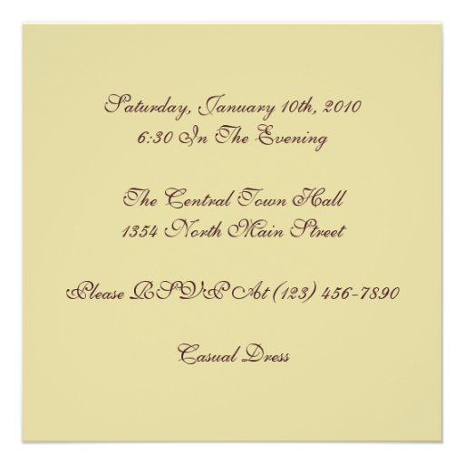 Anniversary Party Morrocan Nights Invitation