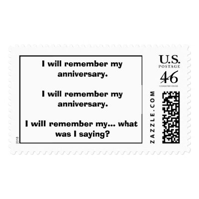 Anniversary Reminder Postage by MIGRAINE