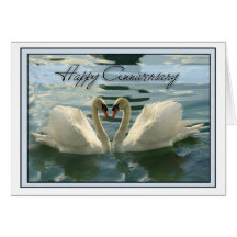 Anniversary Swans Greeting Cards