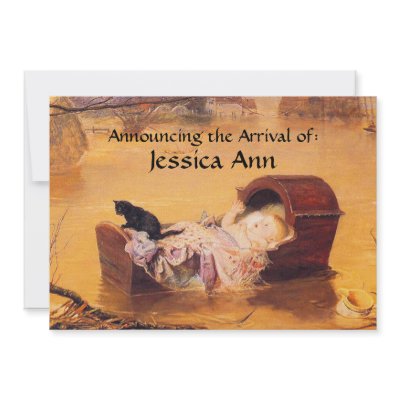 Announcement or Invitation:  Baby Arrival by VintagePets