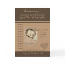 Announcing Baby Birth Announcement Cards