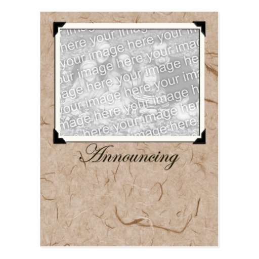 Announcing Photo Template Post Card