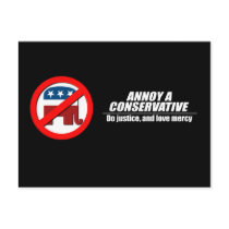 Annoy a Conservative - do justice postcards by AntiRepublican Annoy a Conservative - do justice postcards