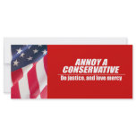 Annoy a Conservative - do justice Rack Card Design