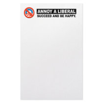 ANNOY A LIBERAL. SUCCEED AND BE HAPPY CUSTOM STATIONERY