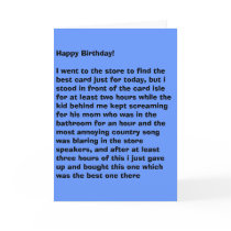 Annoyed Birthday cards