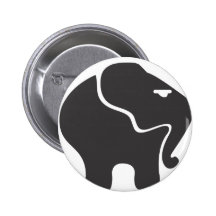 Annoyed Elephant Pinback Button