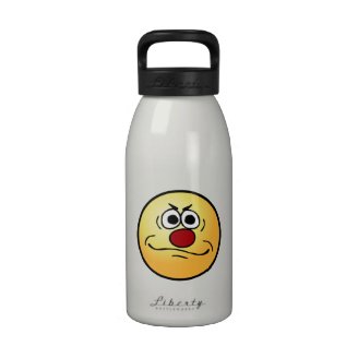 Annoyed Smiley Face Grumpey Drinking Bottle
