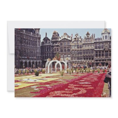 Annual Flower Festival at La Grande Place, Brussel Custom Invitations by blueyellowtube