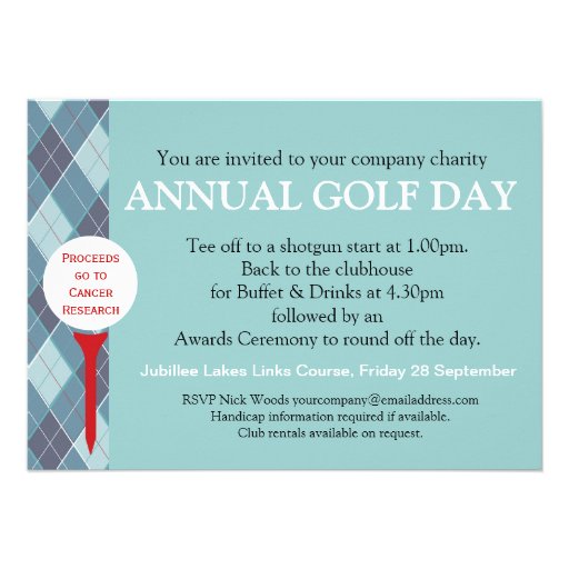 Annual Golf day corporate group event invitation