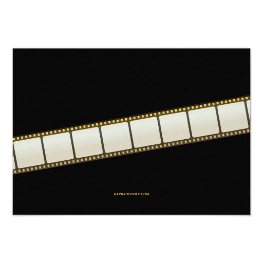 Annual Movie Awards Party Golden Ticket Insert Personalized Announcement