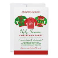 Annual Ugly Sweater Christmas Party Personalized Announcement