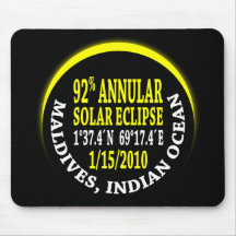 Annular Solar Eclipse 1/15/2010 Mouse Pad