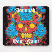 Annunaki Custom Skull "Serpent King" Mousepad