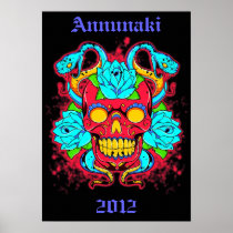 Annunaki Skull "Serpent King" Canvas Piece Posters