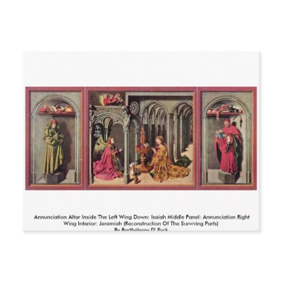 Annunciation Altar Inside The Left Wing Down Post Card from Zazzle. Annunciation Altar Inside The Left Wing Down Post Card from Zazzle.
