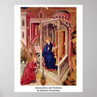 Annunciation And Visitationby Melchior Broederlam Print by artpaintings