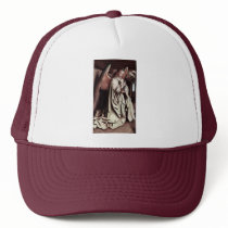 Annunciation Angel By Eyck Hubert Van Mesh Hat