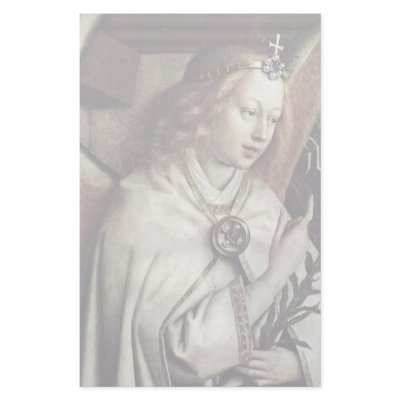 Annunciation Angel  By Eyck Hubert Van Stationery Paper by Artcollection