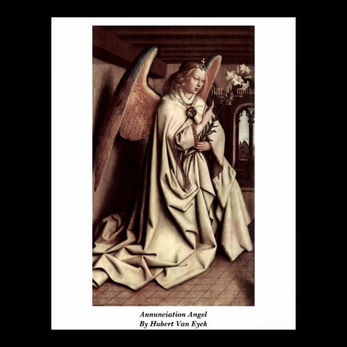 Annunciation Angel By Hubert Van Eyck Poster