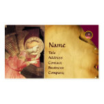 ANNUNCIATION ANGEL IIN GOLD AND PINK BUSINESS CARD TEMPLATE