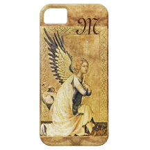 ANNUNCIATION ANGEL MONOGRAM,Parchment iPhone 5 Cases