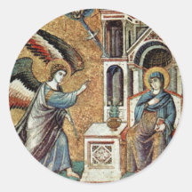 Annunciation By Cavallini Pietro (Best Quality) Sticker