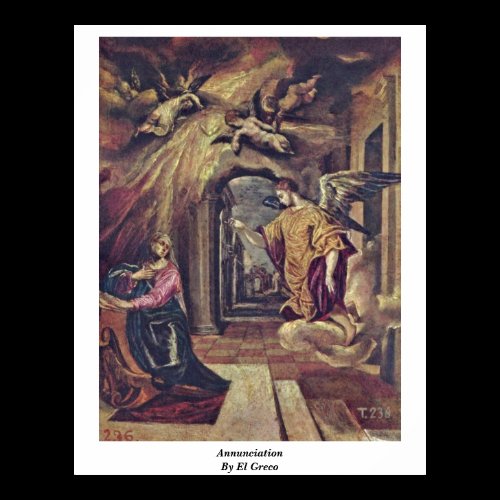 Annunciation By El Greco Print