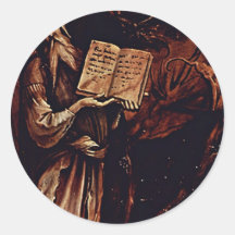 Annunciation  By Grünewald Mathis Gothart (Best Qu Round Sticker