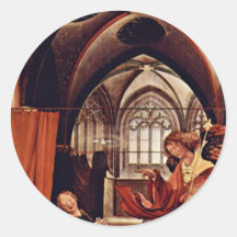 Annunciation By Grünewald Mathis Gothart (Best Qua Round Stickers