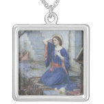 Annunciation by JW Waterhouse, Victorian Religious Personalized Necklace