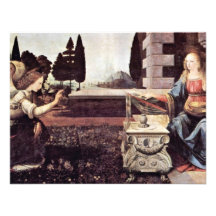 Annunciation By Leonardo Da Vinci Invitation